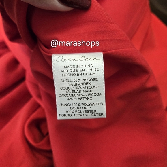 Cara Cara Lucia Red One Shoulder Dress - Picture 5 of 7